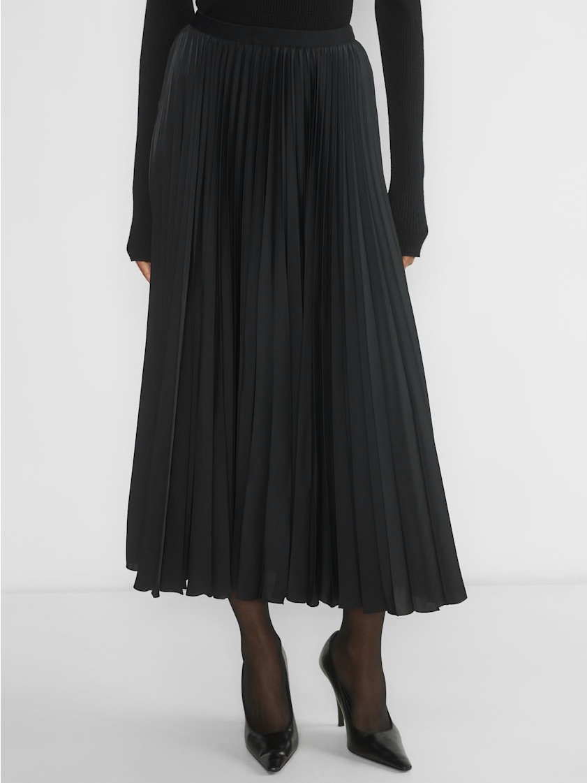 Nwt Aritzia Babaton Satin Pleated Maxi Skirt
